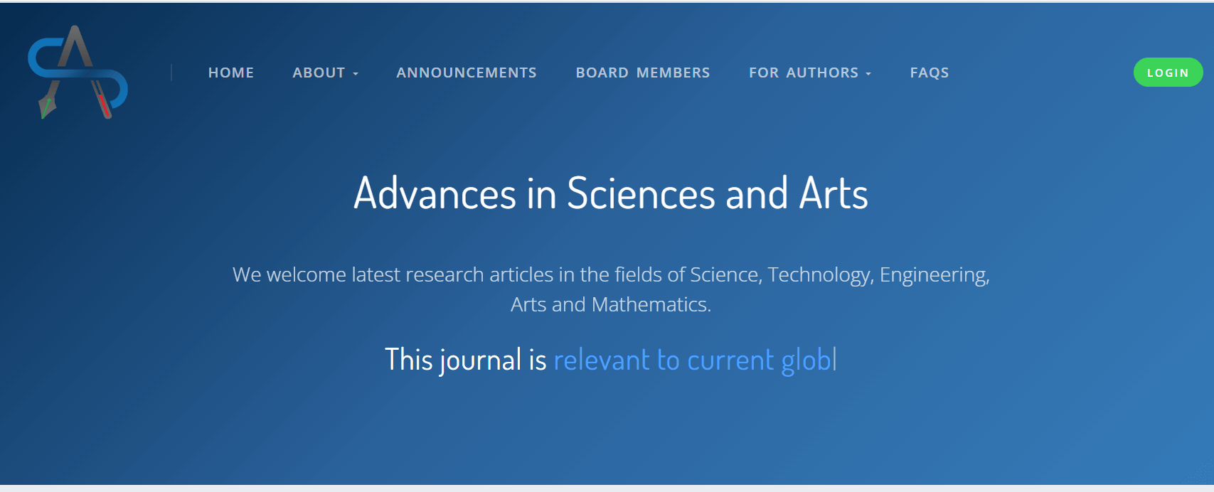 Advances in Sciences and Arts